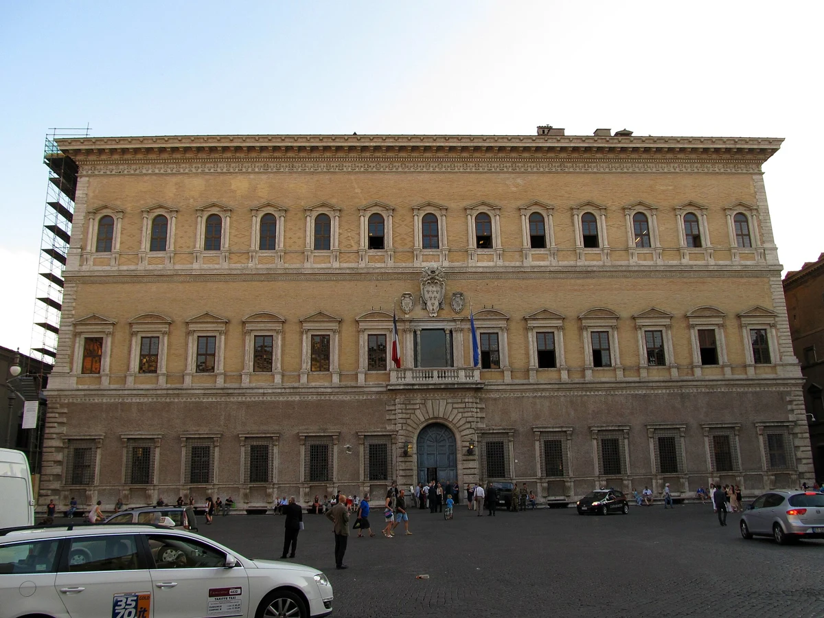 Palazzo Farnese, Scarpia's palace in Act 2, today the French Embassy, tosca locations rome