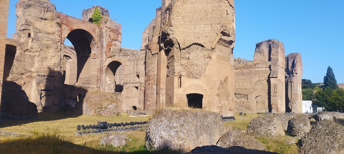 Brick vaults of the Baths of Caracalla, three tenors caracalla 1990