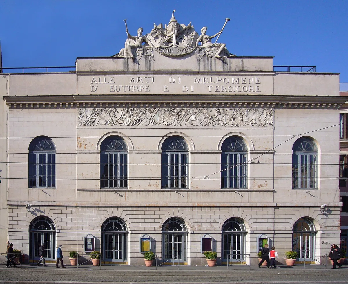 The facade of the Teatro Argentina in Rome, theatres in rome