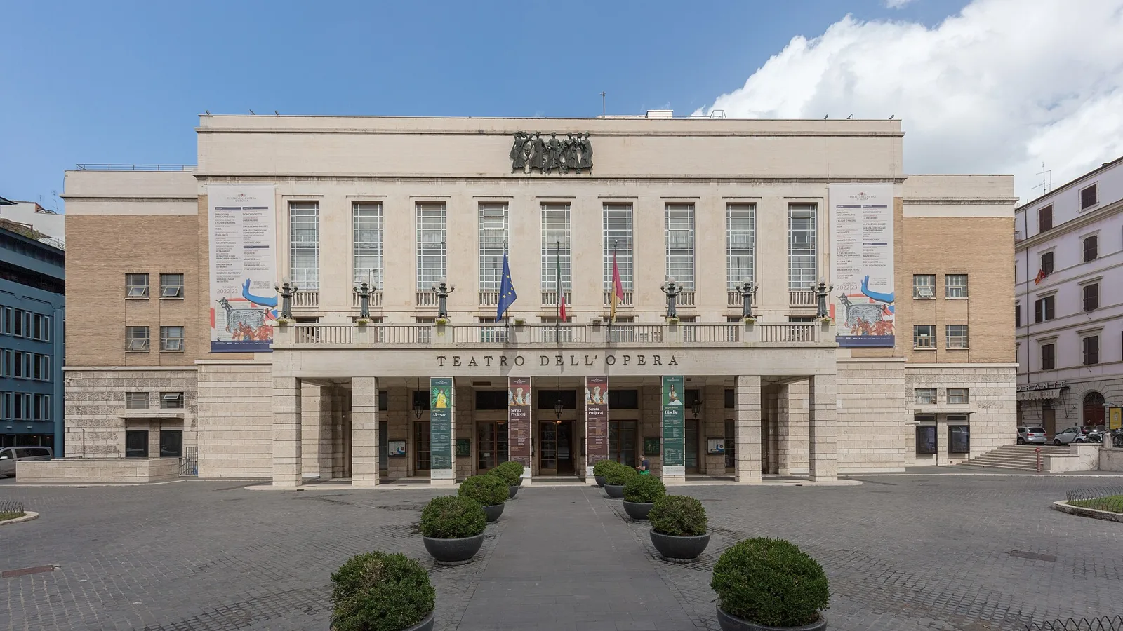 The horseshoe auditorium of the Teatro dell'Opera di Roma seen from a box, teatro dell'opera di roma
